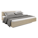 Dupla ágy, tölgy sonoma/fehér, 160x200, GABRIELA