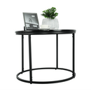 Dohányzóasztal, fekete márvány/fekete érc,GAGIN