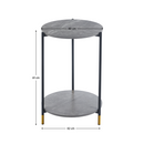 Dohányzóasztal, szürke márvány/fekete, GAJAR