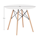 Étkezőasztal,  fehér/bükk, átmérő 90 cm, GAMIN 2 NEW 90