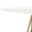 Étkezőasztal,  fehér/bükk, átmérő 90 cm, GAMIN 2 NEW 90