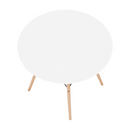 Étkezőasztal,  fehér/bükk, átmérő 90 cm, GAMIN 2 NEW 90