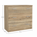 komód, tölgy sonoma, GARBO 3