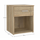 éjjeliszekrény, tölgy sonoma, GARBO