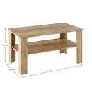 Dohányzóasztal, tölgy artisan, GAUDI