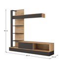 Nappali fal, riviera tölgy/fekete, GELUZA