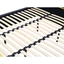 Ágy ráccsal, 180x200, sötétszürke Velvet szövet/gold arany króm, GEORGIA