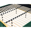 Ágy ráccsal, 160x200, zöld Velvet szövet/gold arany króm, GEORGIA