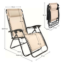 Kerti állítható szék, bézs, GERALD NEW