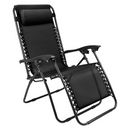 Kerti állítható szék, fekete, GERALD NEW