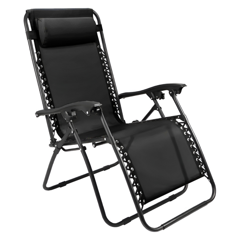 Kerti állítható szék, fekete, GERALD NEW