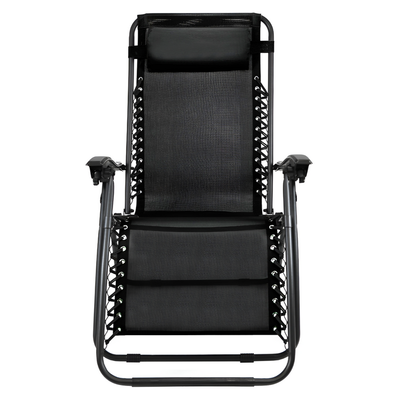 Kerti állítható szék, fekete, GERALD NEW