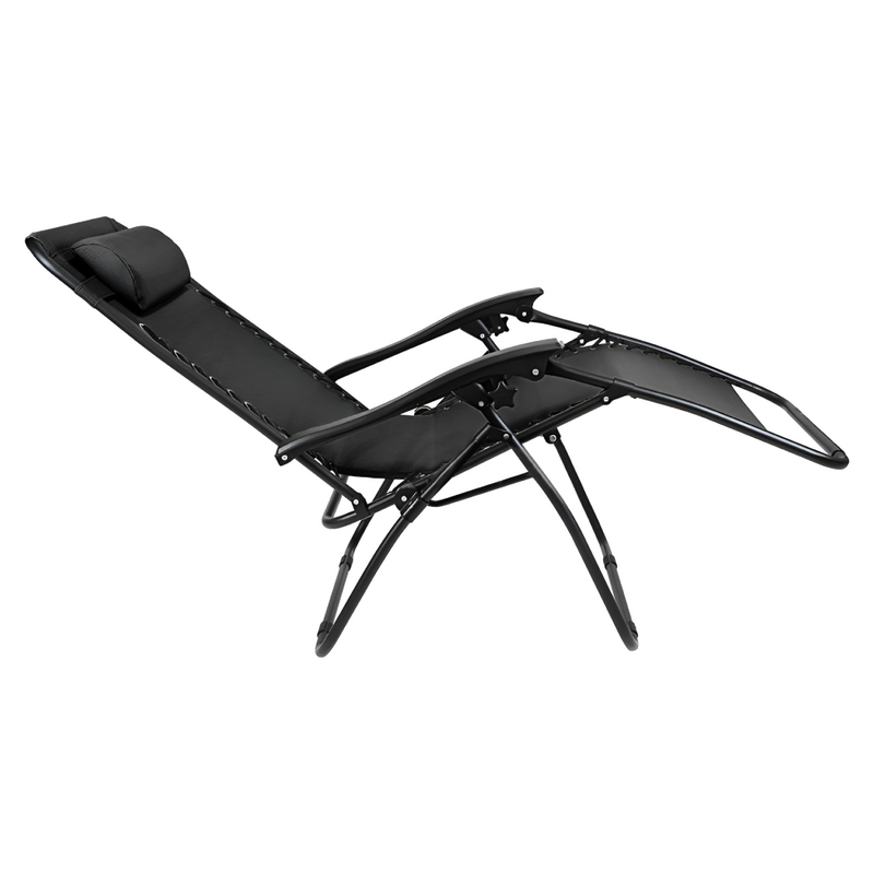 Kerti állítható szék, fekete, GERALD NEW