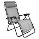 Kerti állítható szék, világosszürke, GERALD NEW