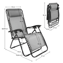 Kerti állítható szék, világosszürke, GERALD NEW