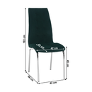 Étkezőszék, smaragd Velvet szövet/króm, GERDA NEW