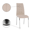 Étkezőszék, bézs Dulux Velvet szövet/króm, GERDA NEW