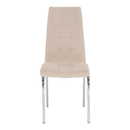 Étkezőszék, bézs Dulux Velvet szövet/króm, GERDA NEW