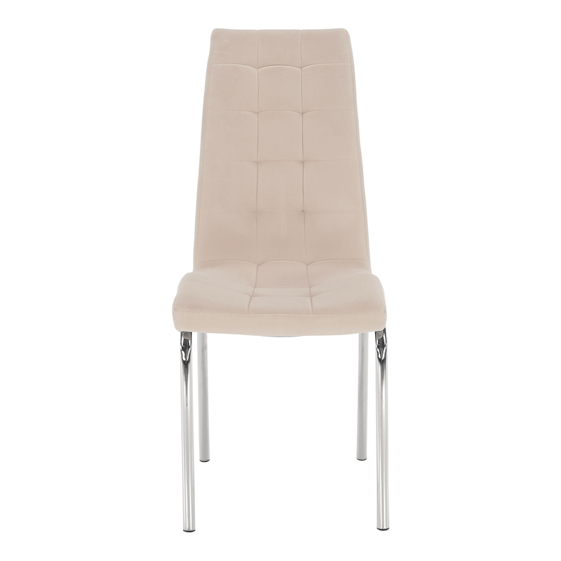 Étkezőszék, bézs Dulux Velvet szövet/króm, GERDA NEW