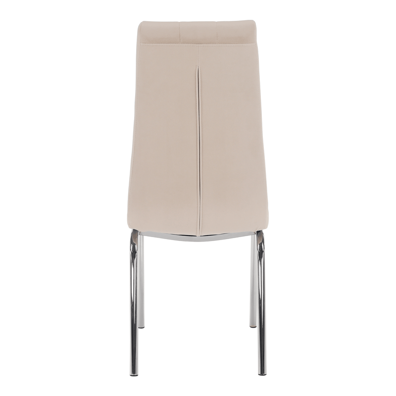 Étkezőszék, bézs Dulux Velvet szövet/króm, GERDA NEW