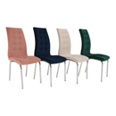 Étkezőszék, bézs Dulux Velvet szövet/króm, GERDA NEW