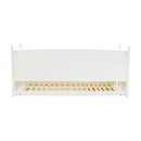 Ágy pótággyal, tűnyalábos fenyőfa, fehér, 90x200, GLAMIS