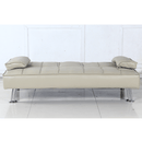 Kinyitható kanapé, bézs textilbőr, GOLDIA NEW