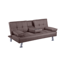 Kinyitható kanapé, barna, GOLDIA NEW