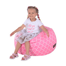Babzsák, rózsaszínes-fehér minta, GOMBY