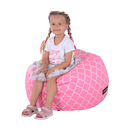 Babzsák, rózsaszínes-fehér minta, GOMBY