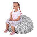 Babzsák, szürkés-fehér/cik cak minta, GOMBY