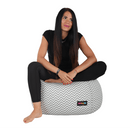 Babzsák, szürkés-fehér/cik cak minta, GOMBY