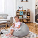 Babzsák, szürkés-fehér/cik cak minta, GOMBY