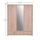 Tükrös szekrény typ 2, sonoma tölgy, GRAND