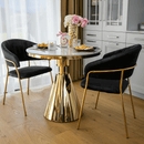 Étkezőasztal, arany/fehér márvány, GREIS TYP 1