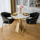 Étkezőasztal, arany/fehér márvány, GREIS TYP 1