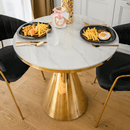 Étkezőasztal, arany/fehér márvány, GREIS TYP 1