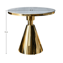 Étkezőasztal, arany/fehér márvány, GREIS TYP 1