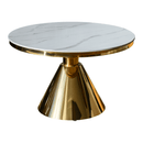 Dohányzóasztal, arany/fehér márvány, GREIS TYP 2