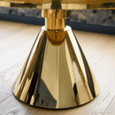 Dohányzóasztal, arany/fehér márvány, GREIS TYP 2