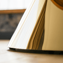 Dohányzóasztal, arany/fehér márvány, GREIS TYP 2