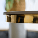 Dohányzóasztal, arany/fehér márvány, GREIS TYP 2