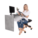 Ergonomikus térdelőszék, fekete/bükkfa, GROCO