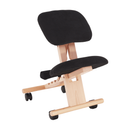 Ergonomikus térdelőszék, fekete/bükkfa, GROCO