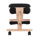 Ergonomikus térdelőszék, fekete/bükkfa, GROCO