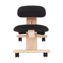 Ergonomikus térdelőszék, fekete/bükkfa, GROCO