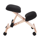 Ergonomikus térdelőszék, fekete/bükkfa, GROCO