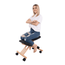 Ergonomikus térdelőszék, fekete/bükkfa, GROCO