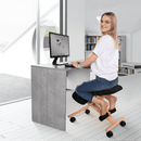 Ergonomikus térdelőszék, fekete/bükkfa, GROCO