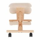 Ergonomikus térdelőszék, krémszínű/bükkfa, GROCO